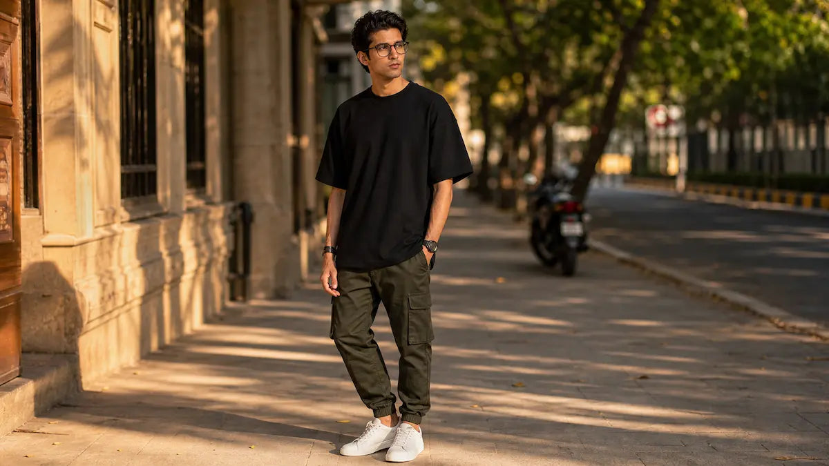Premium Black Oversized Shirt and White Oversized T Shirt: Versatile Essentials for Modern Men's Wardrobes