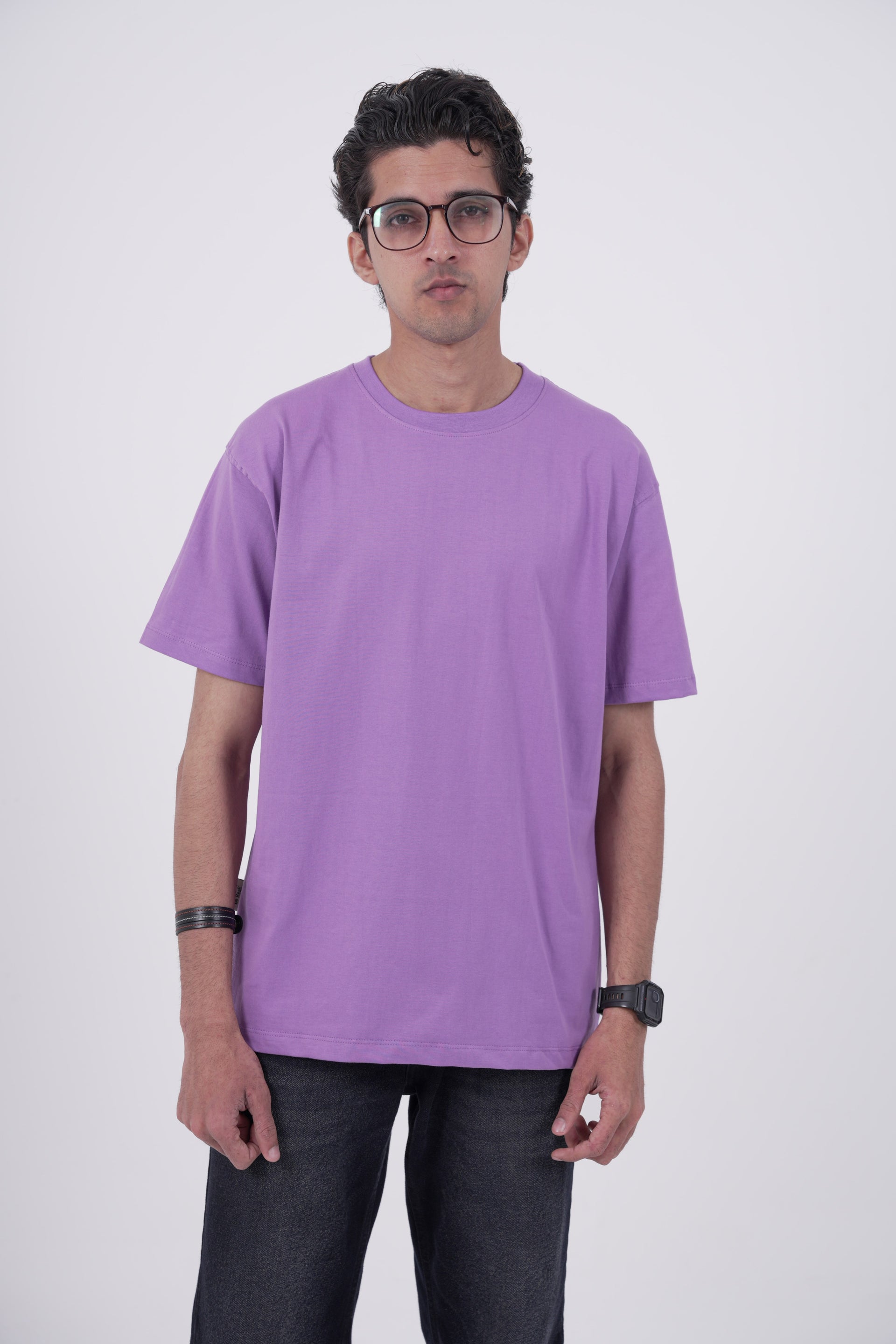 Lavender Oversized Tee | 210 GSM Super Combed Cotton