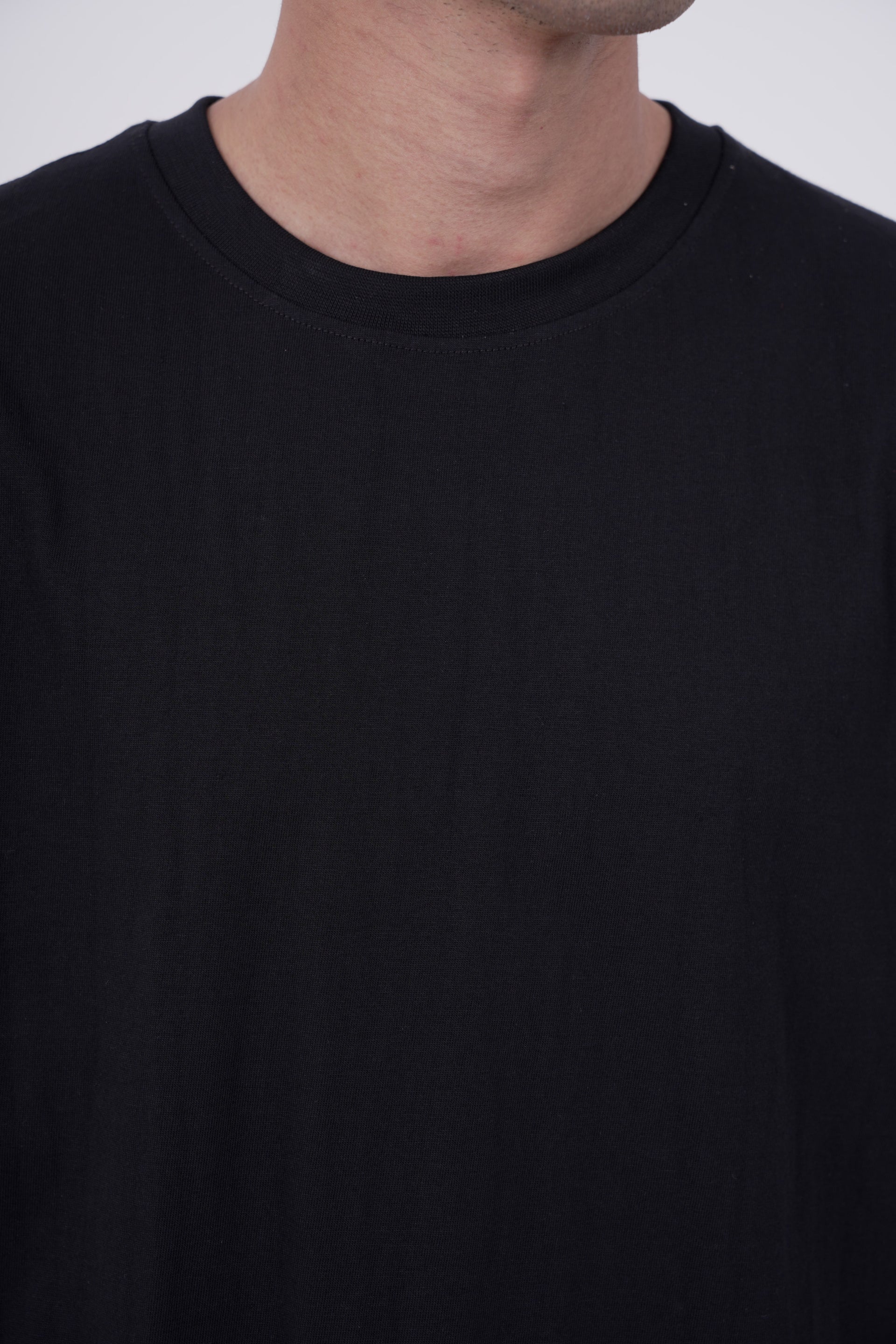 Black Oversized T-Shirt — Premium 210 GSM Super Combed Cotton