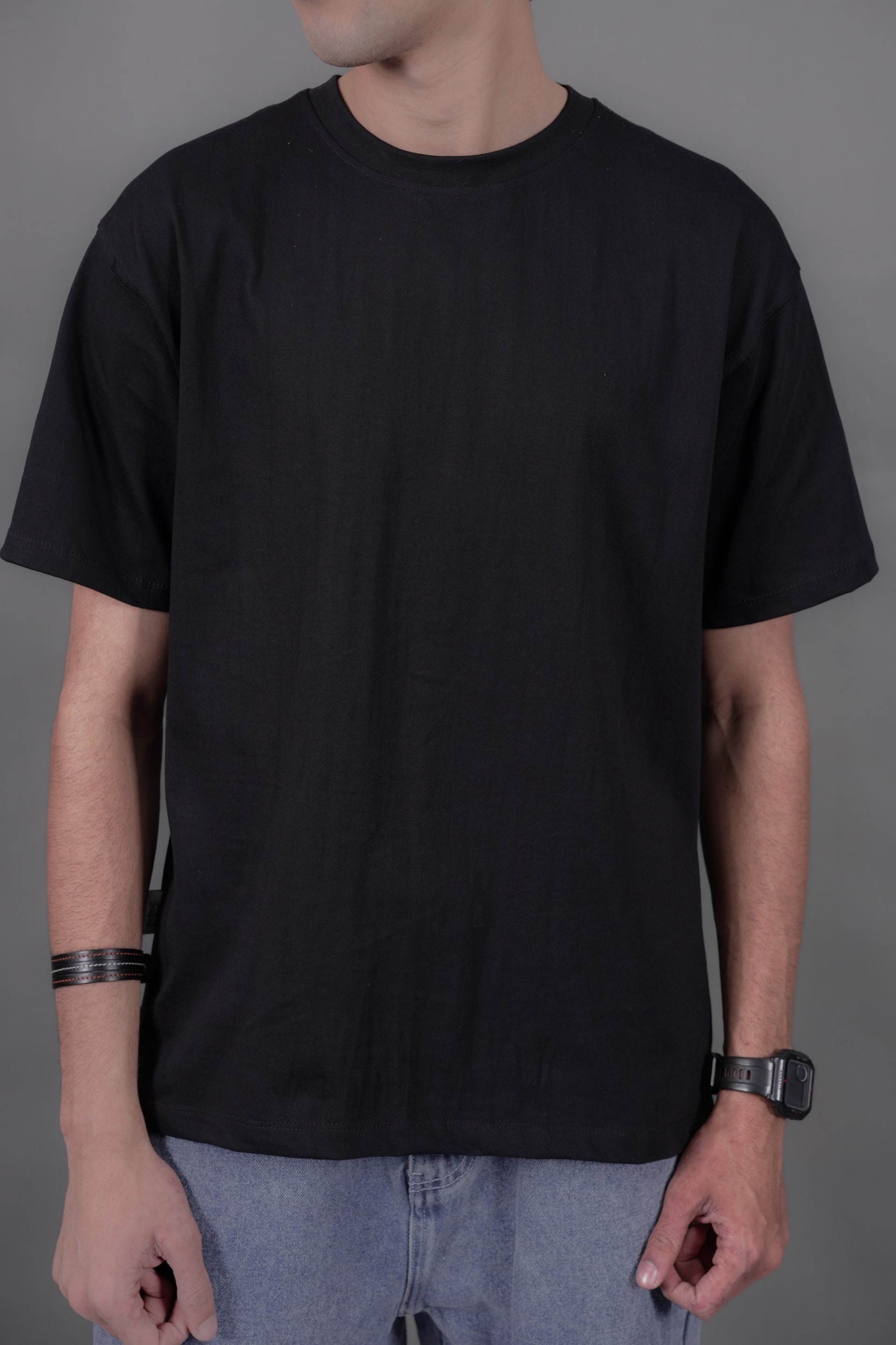 Black Oversized Tee | 210 GSM Super Combed Cotton
