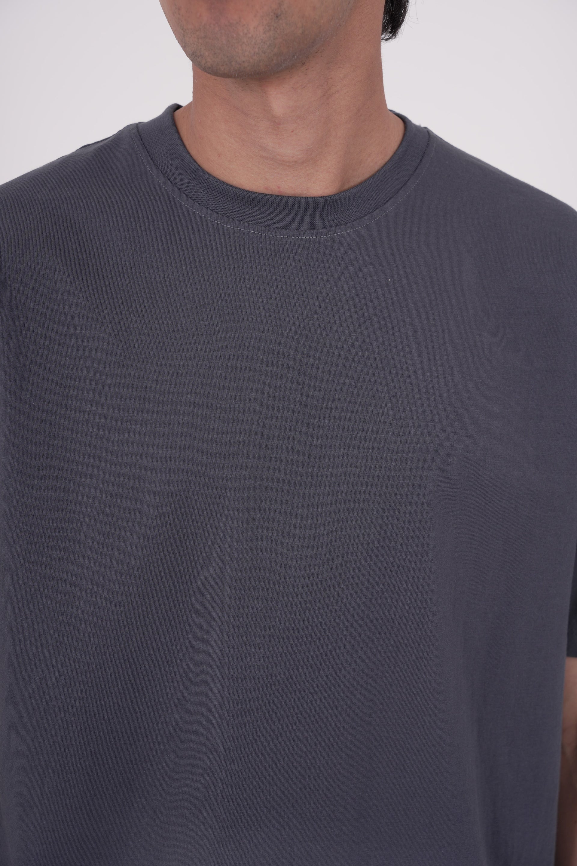 Charcoal Grey Oversized Tee | 210 GSM Super Combed Cotton