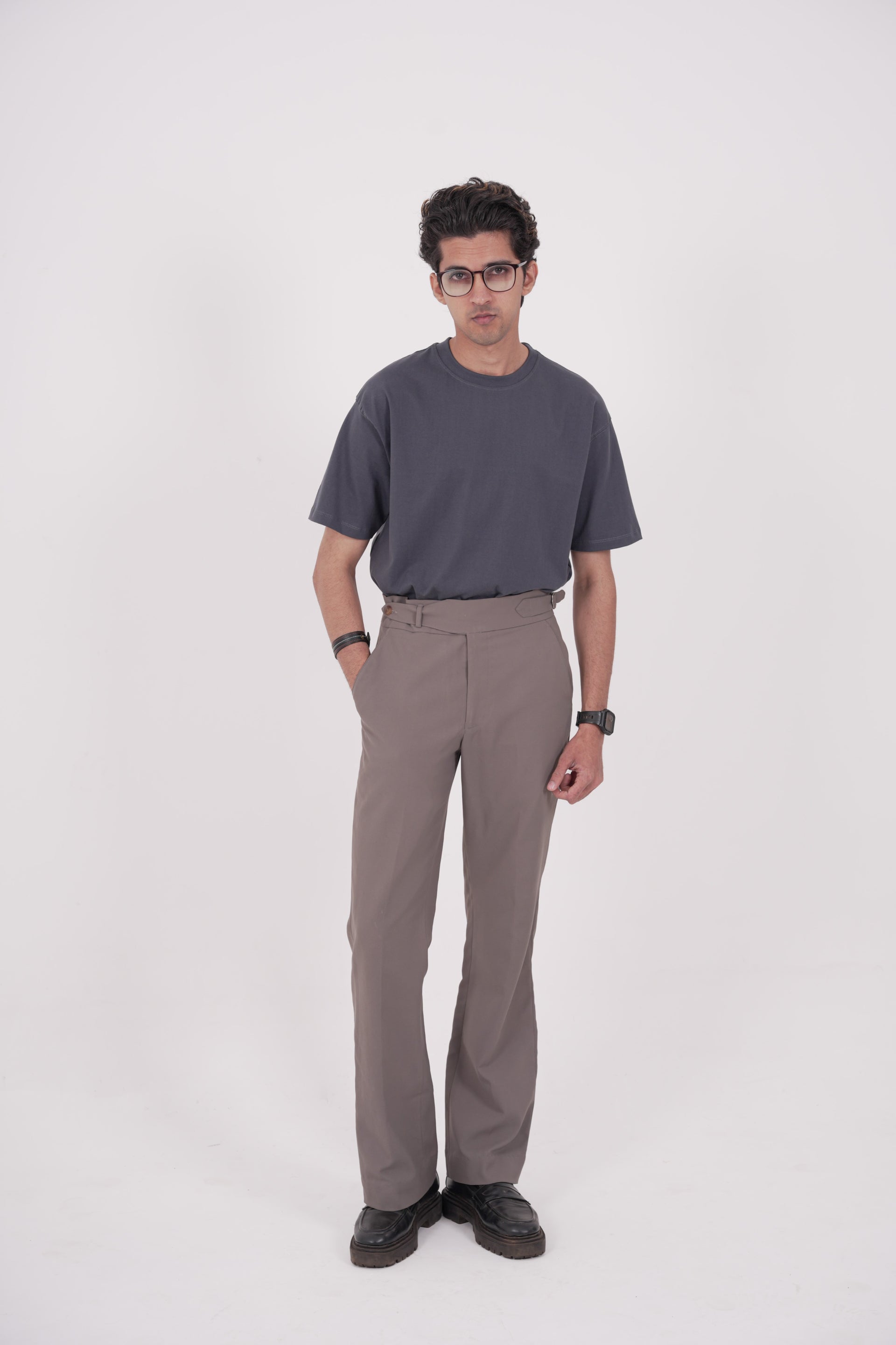 Charcoal Grey Oversized T-Shirt — Dark Minimal Premium Cotton
