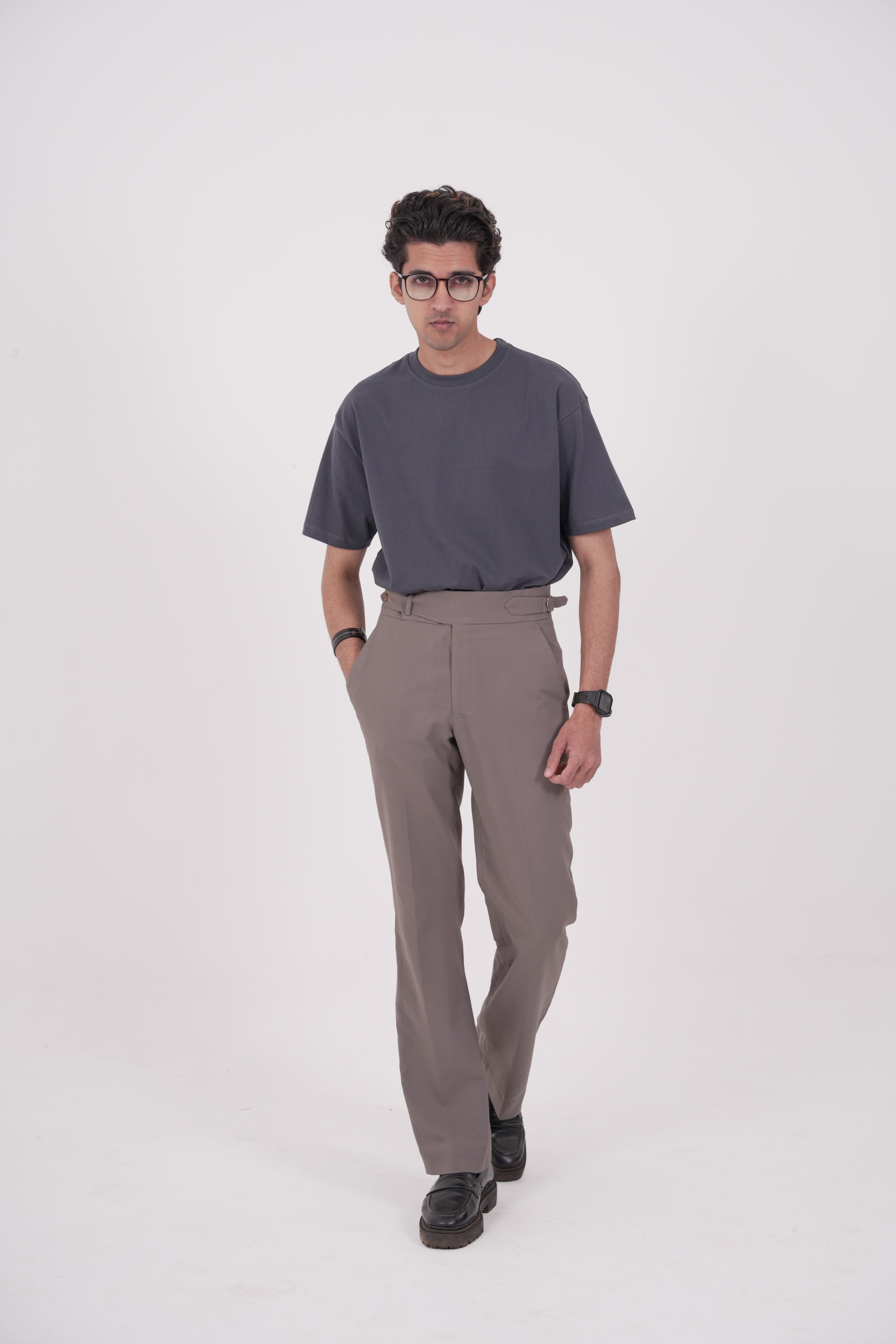Charcoal Grey Oversized T-Shirt — Dark Minimal Premium Cotton
