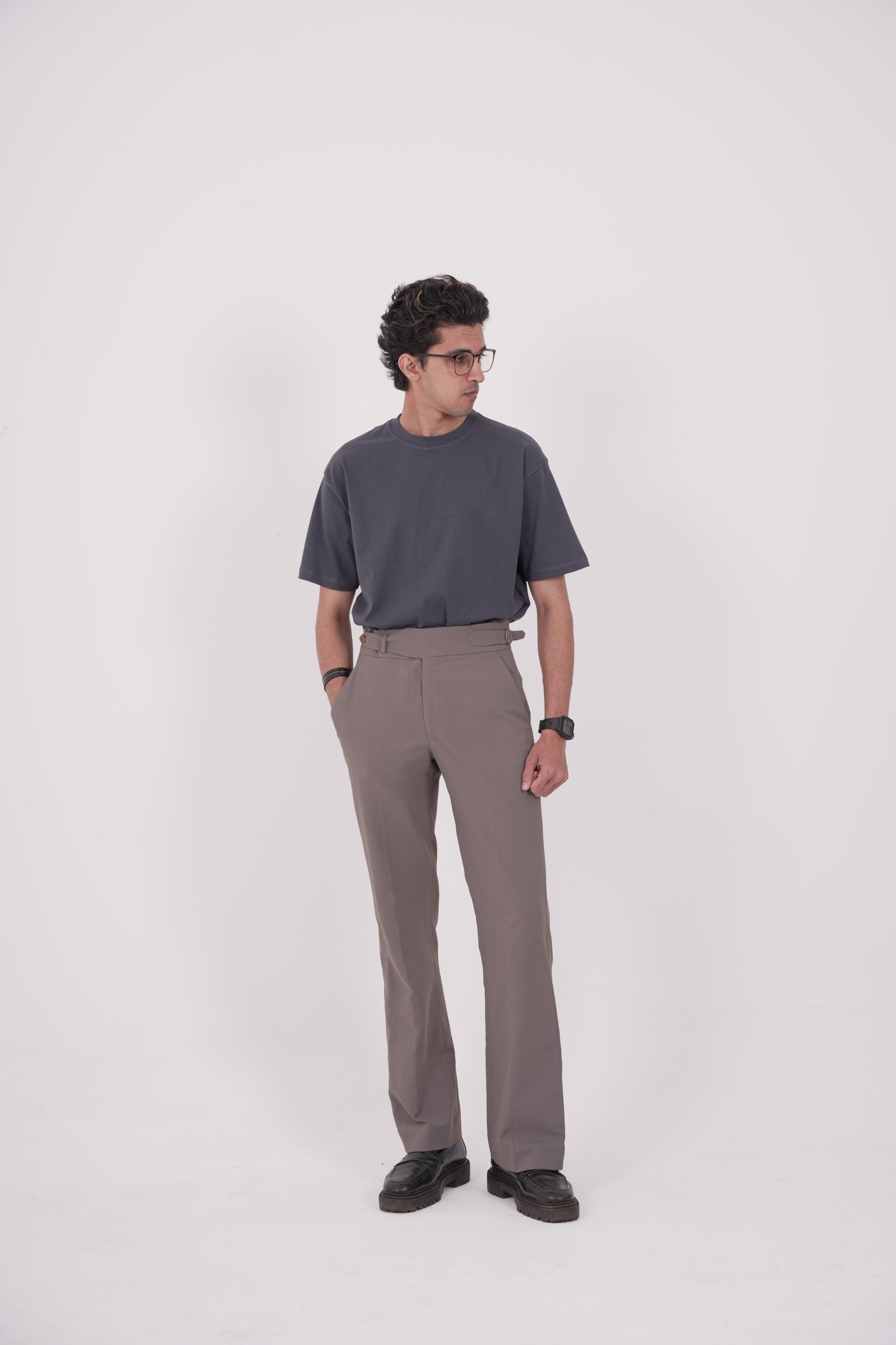 Charcoal Grey Oversized T-Shirt — Dark Minimal Premium Cotton