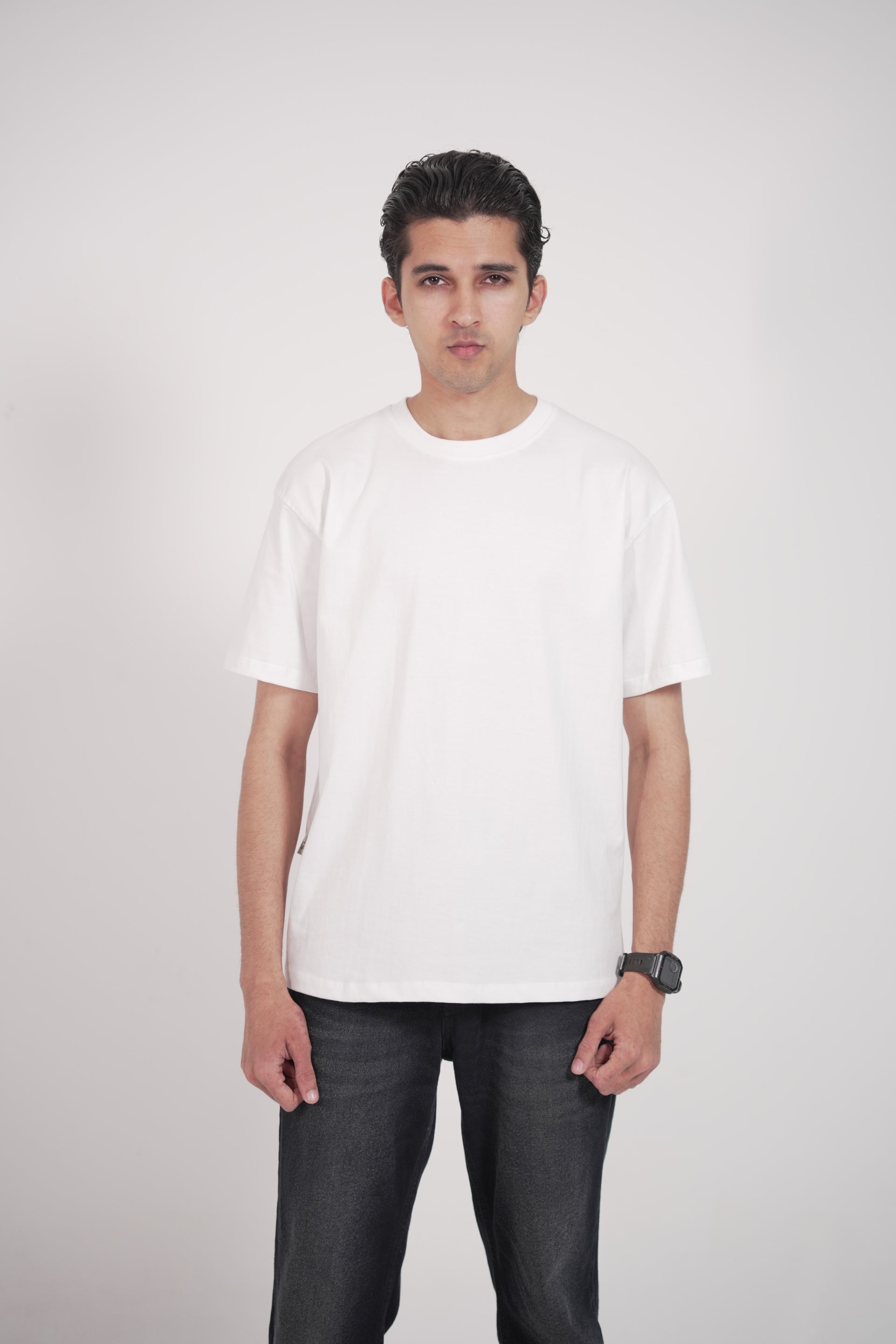Classic White Oversized Tee | 210 GSM Super Combed Cotton